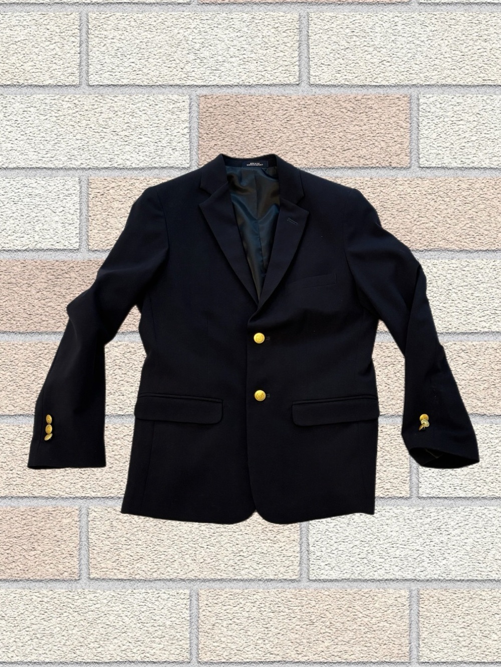 Handsome and Classic Chaps Navy Blazer with Gold Buttons Size 14 Regular